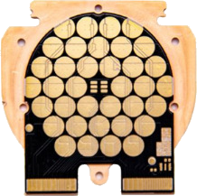 Metal core PCB with gold-plated thermal pads for high power LED and power electronics
